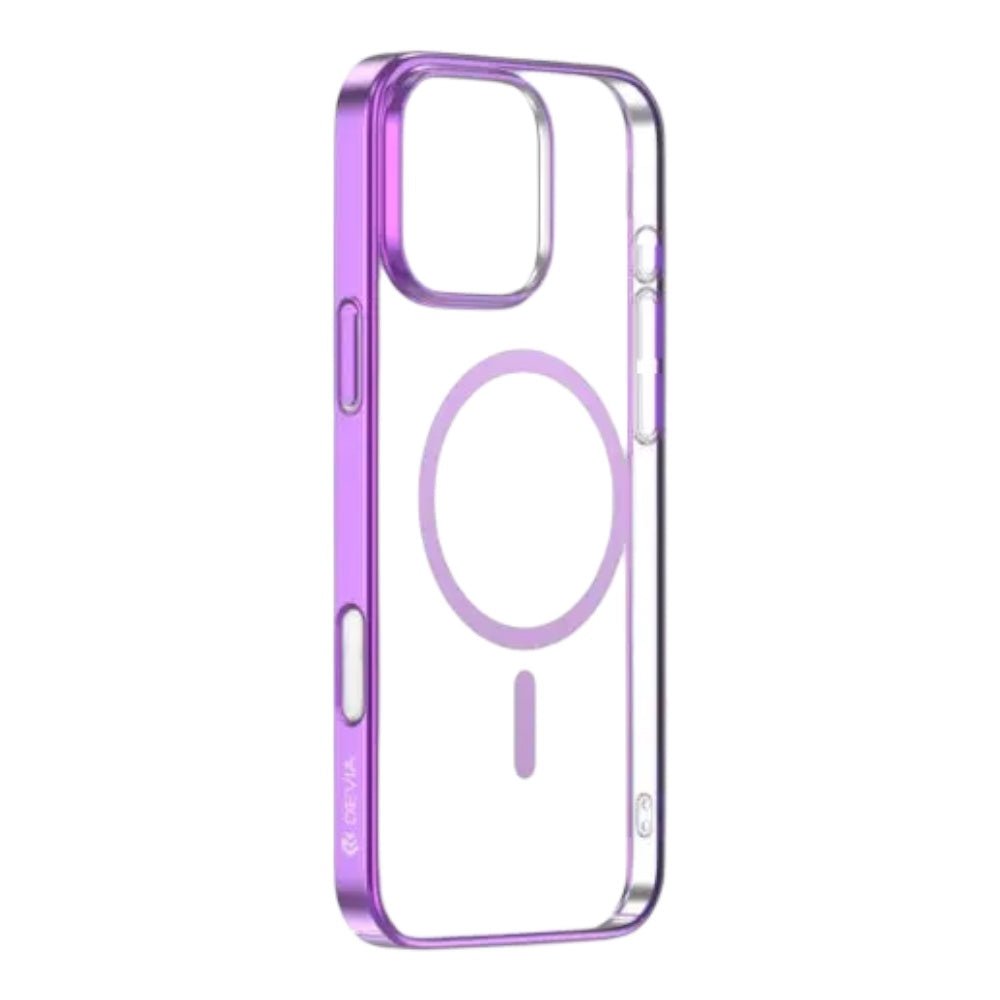Estuche devia magsafe iphone 16 plus glimmer magnetic series case(pc) color fucsia - TOP MOVIL