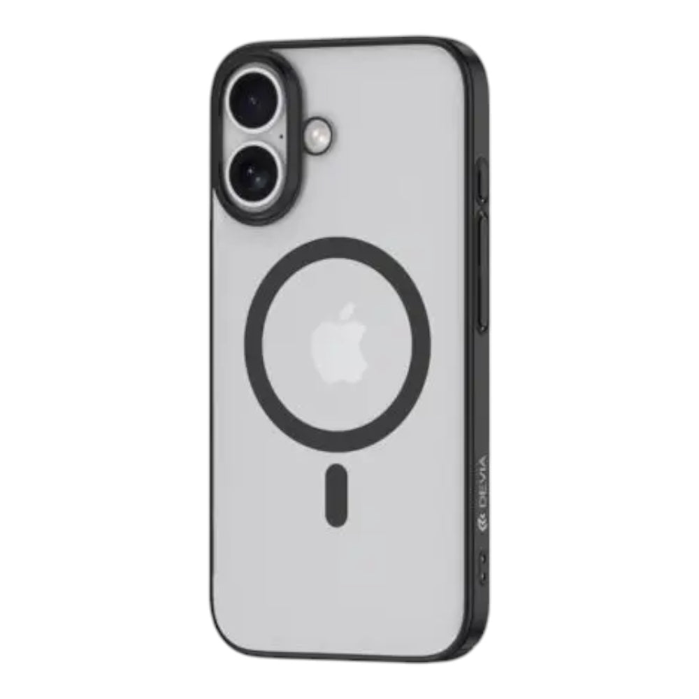Estuche devia magsafe iphone 16 plus glimmer magnetic series case(pc) color negro - TOP MOVIL