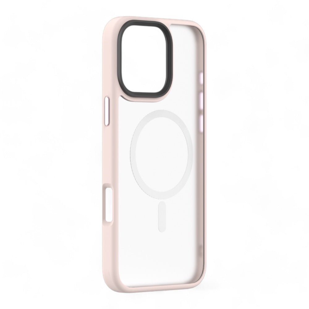 Estuche devia magsafe iphone 16 pro pino series magnetic shockproof case color fucsia - TOP MOVIL