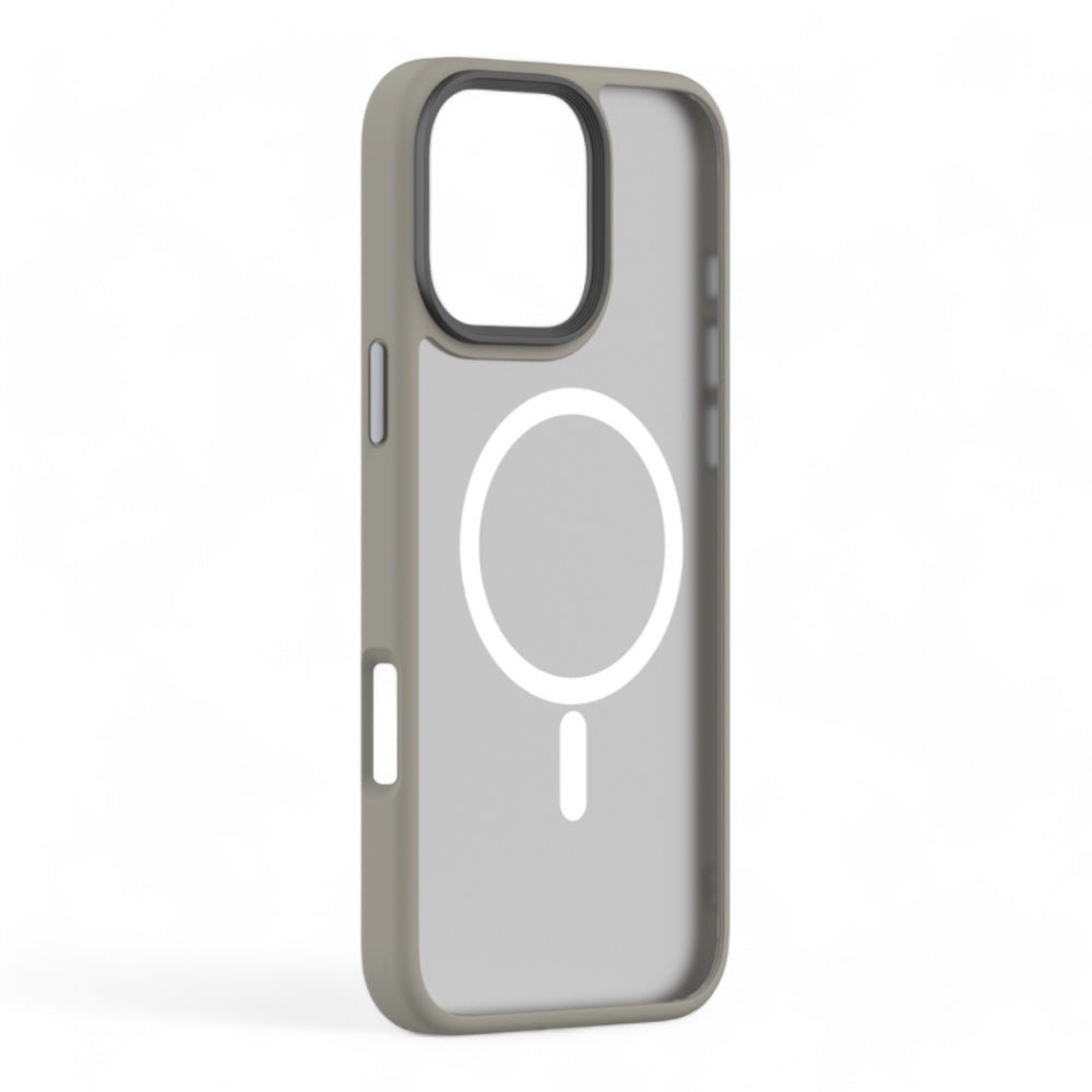 Estuche devia magsafe iphone 16 pro pino series magnetic shockproof case color gris oscuro - TOP MOVIL