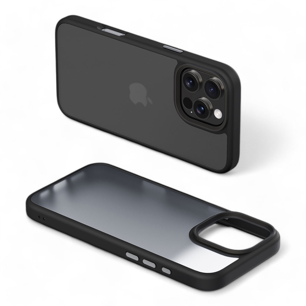 Estuche devia skin iphone 16 plus pino series shockproof case color negro - TOP MOVIL