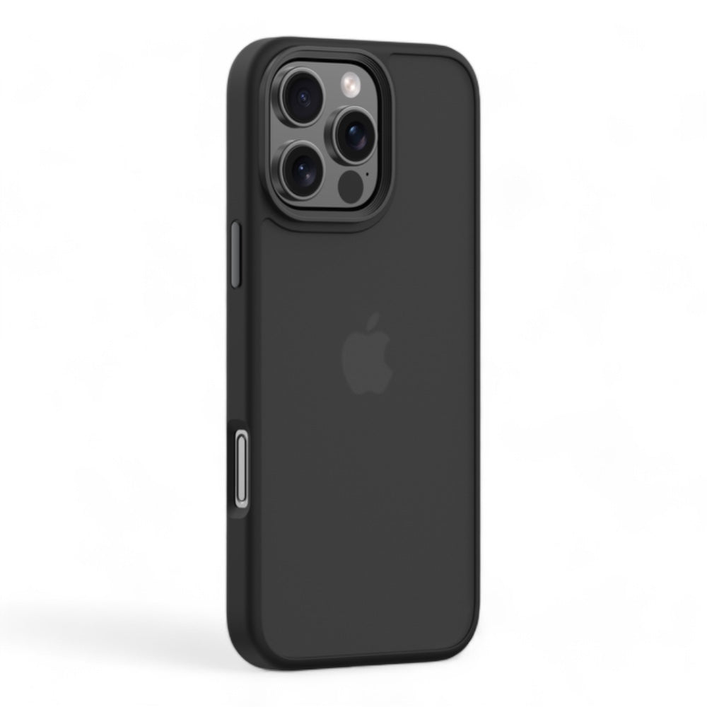 Estuche devia skin iphone 16 plus pino series shockproof case color negro - TOP MOVIL
