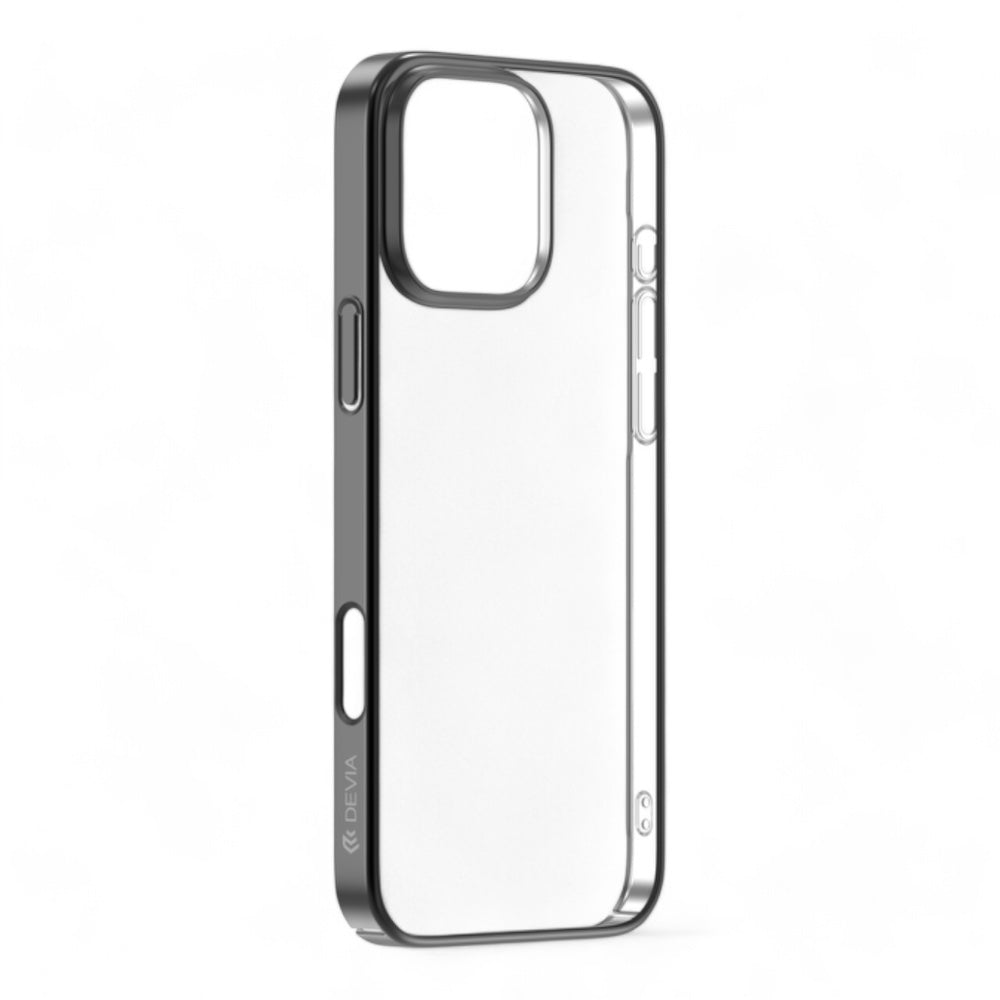 Estuche devia skin iphone 16 pro glimmer series case(pc) color negro - TOP MOVIL