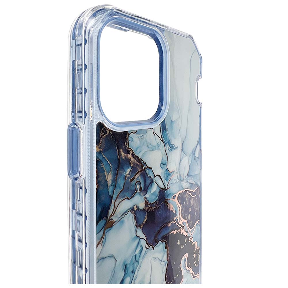 Estuche el rey marble iphone 13 pro max defender color azul - TOP MOVIL