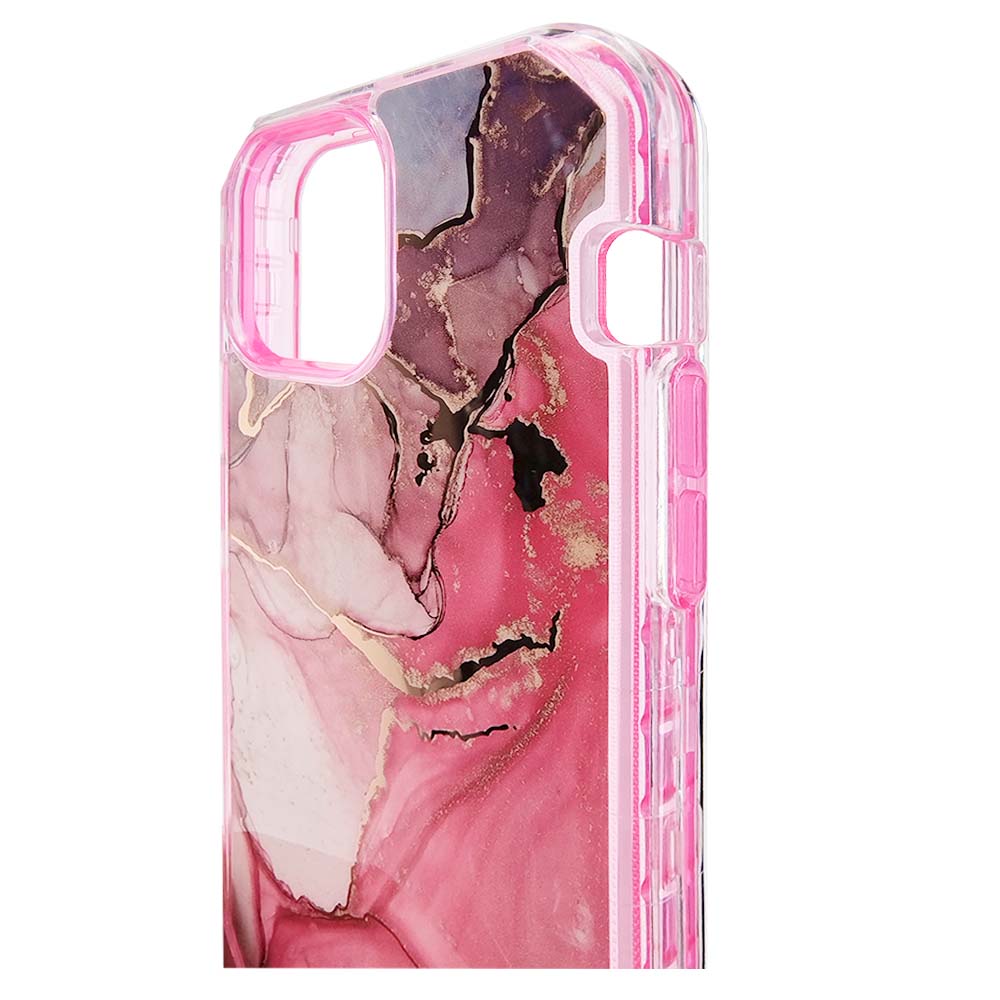 Estuche el rey marble iphone 13 pro max defender color fucsia - TOP MOVIL