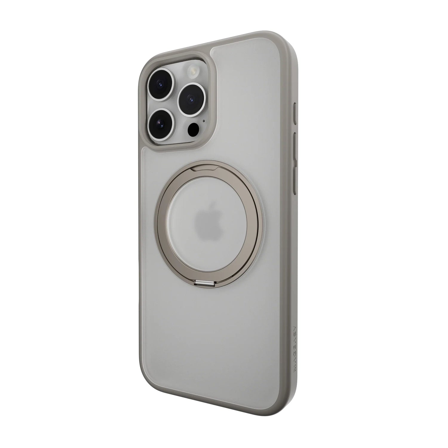 Estuche mageasy magstand iphone 16 pro magstand 360 m rotating ring protective case color plateado - TOP MOVIL