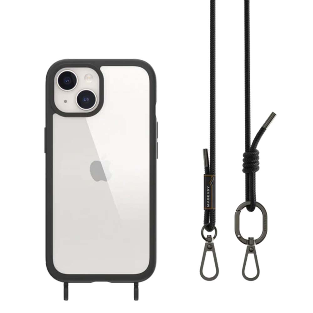 Estuche mageasy roam iphone 15 plus roam + strap color negro - TOP MOVIL