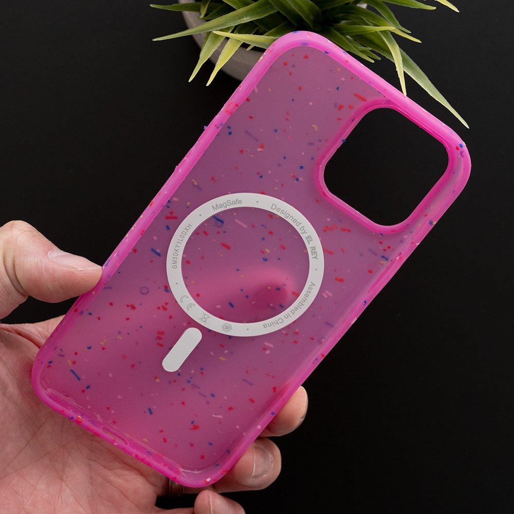 Estuche magsafe el rey magsafe core mata apple iphone 12 color rosado - TOP MOVIL
