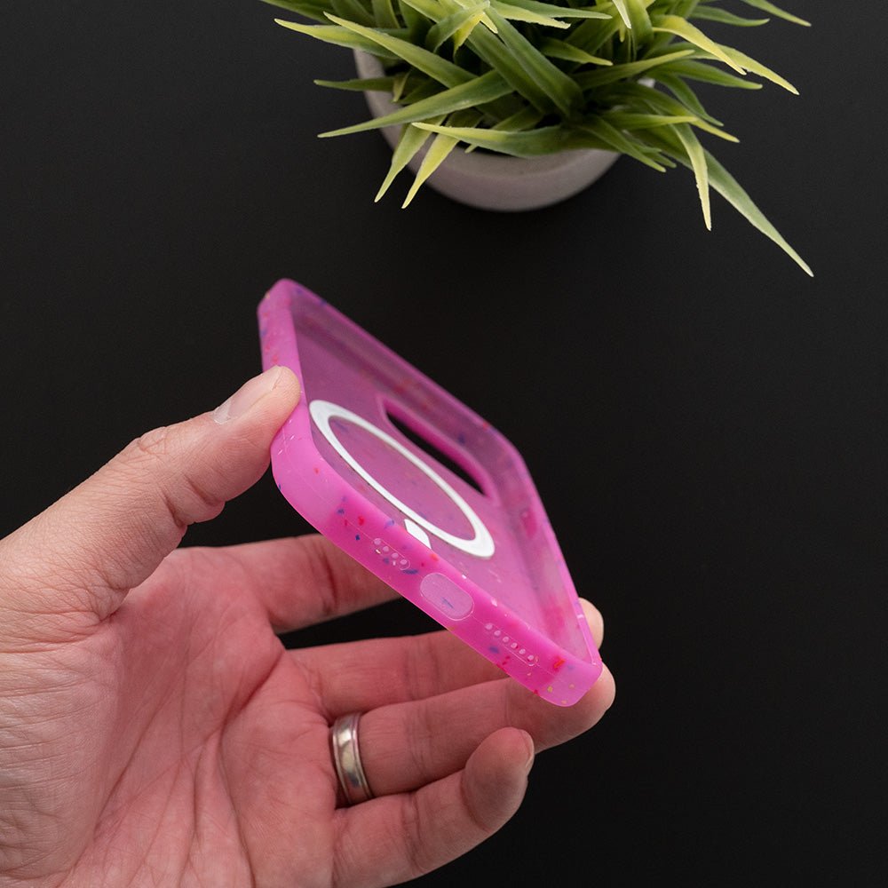 Estuche magsafe el rey magsafe core mata apple iphone 12 pro color rosado - TOP MOVIL