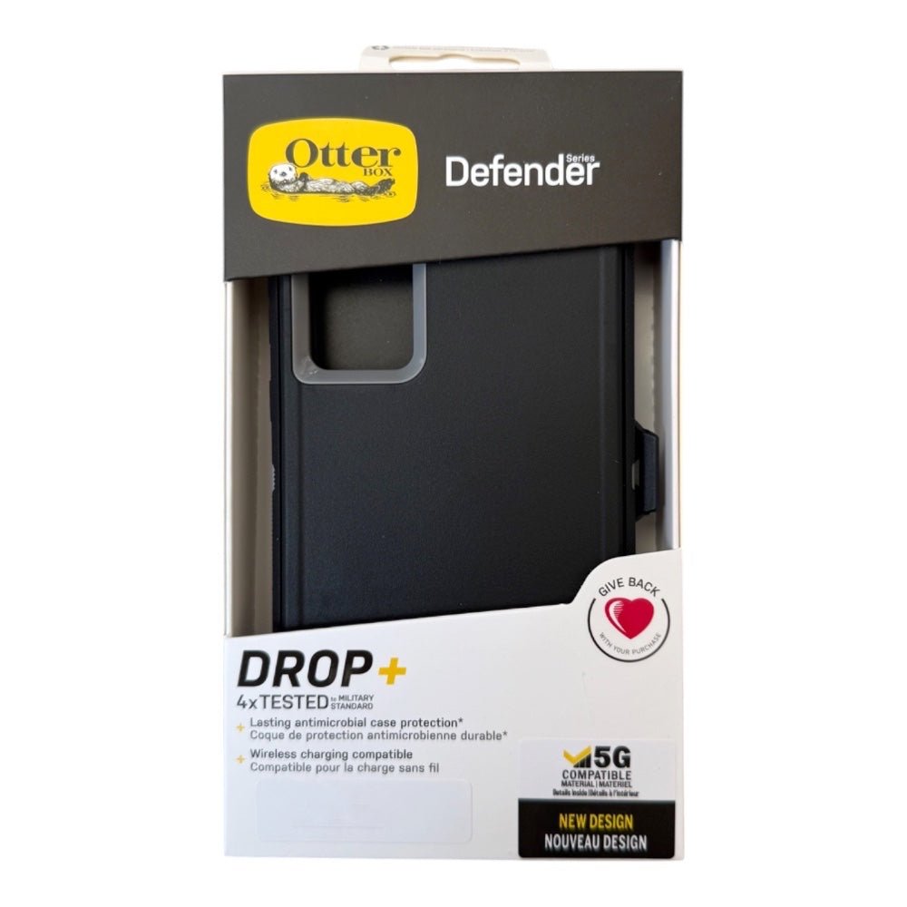 Estuche otterbox defender con clip color negro / gris modelo samsung a35 - TOP MOVIL