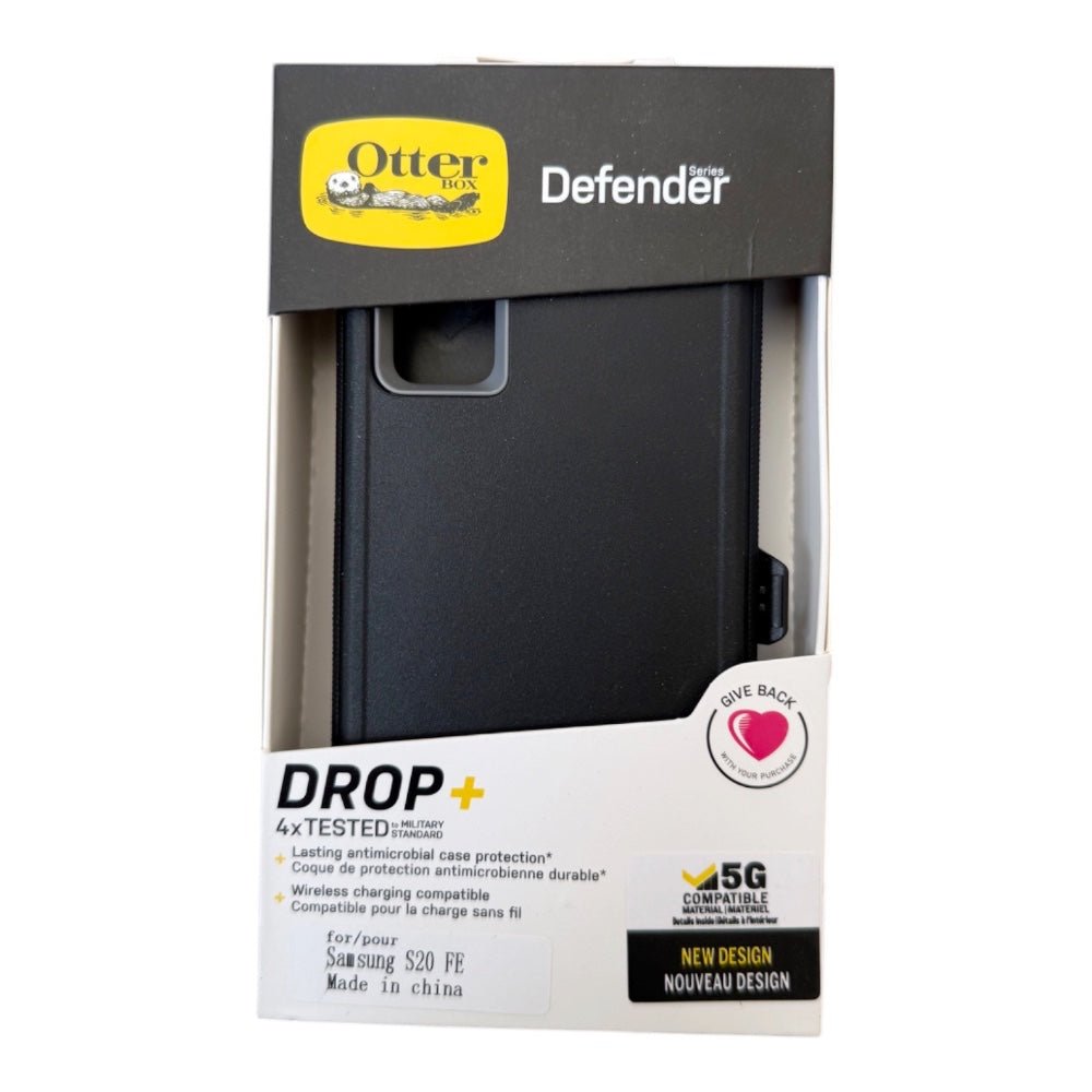 Estuche otterbox defender con clip color negro / gris modelo samsung s20 fe - TOP MOVIL