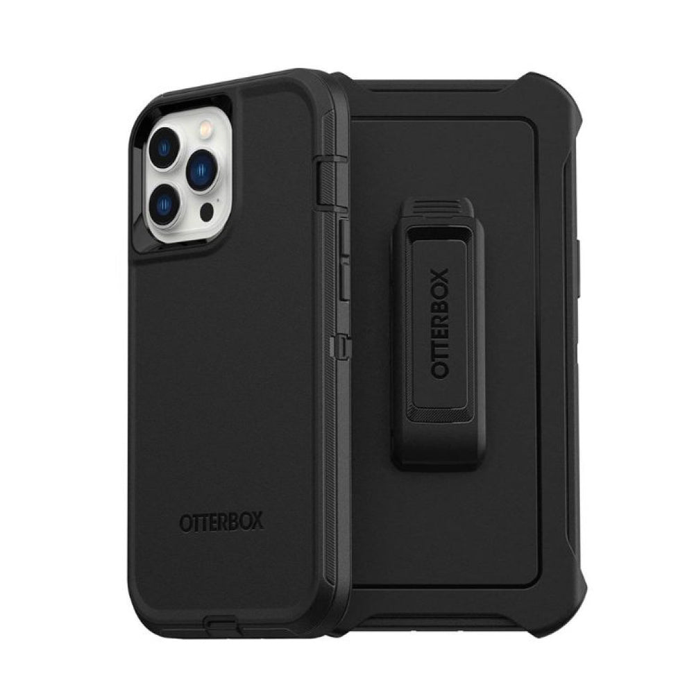 Estuche otterbox defender con clip color negro modelo iphone 15 pro max - TOP MOVIL