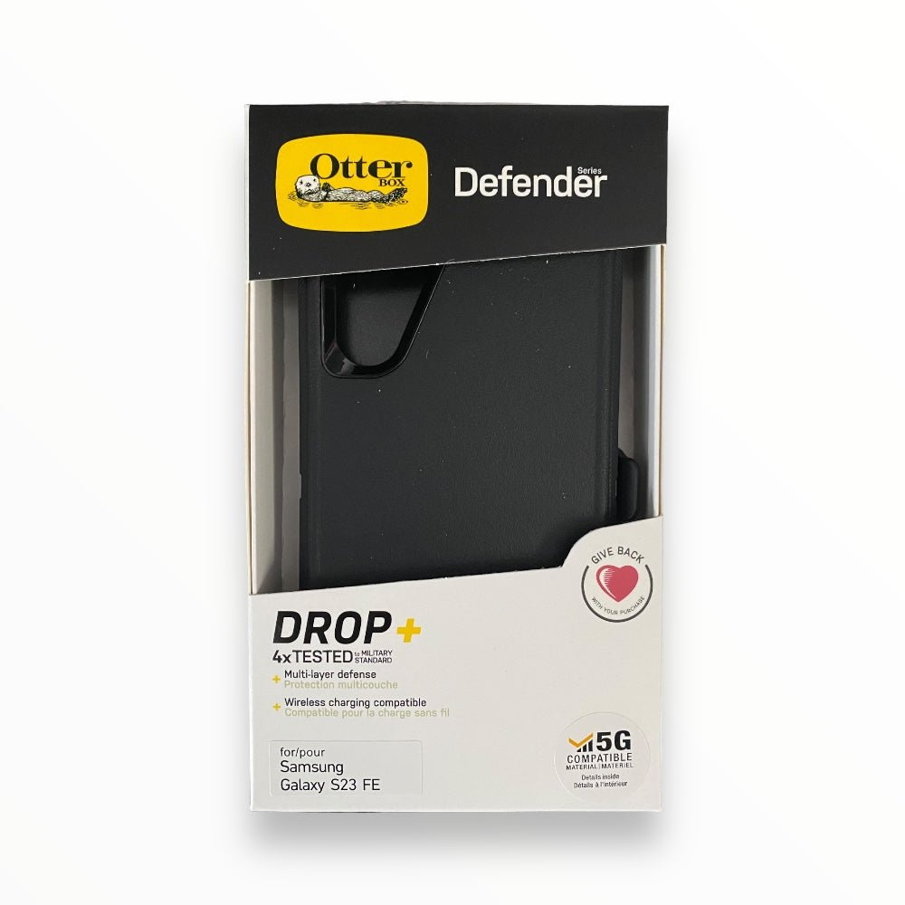 Estuche otterbox defender con clip color negro modelo samsung s23 fe - TOP MOVIL