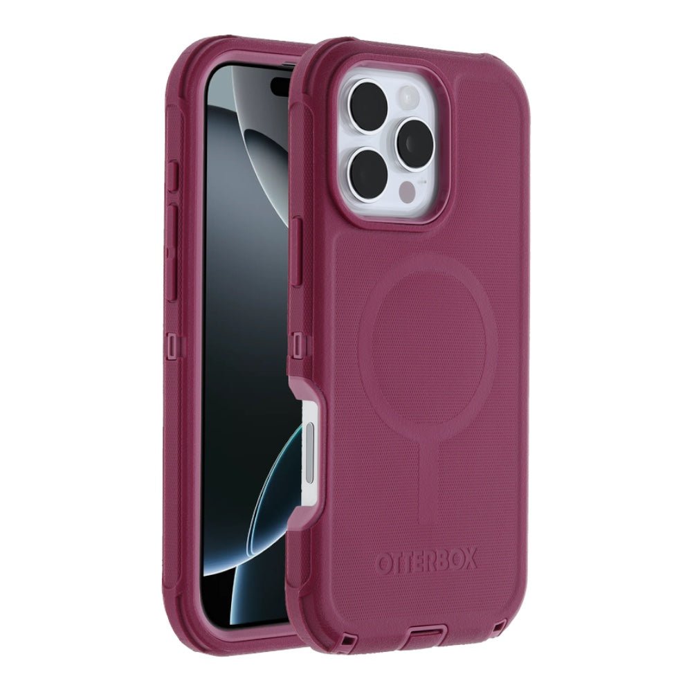 Estuche otterbox defender con magsafe y clip color corinto modelo iphone 15 pro max - TOP MOVIL