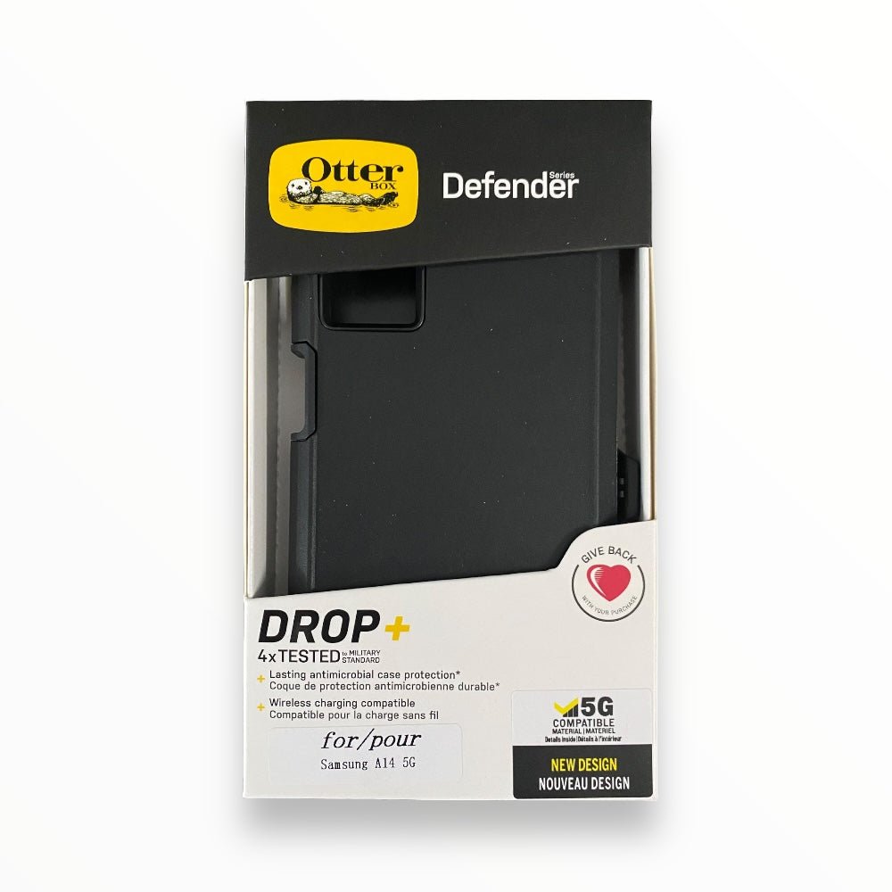 Estuche otterbox defender samsung a14 color negro - TOP MOVIL
