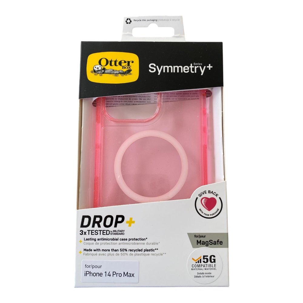 Estuche otterbox symmetry iphone 14 pro max magsafe color rosado - TOP MOVIL