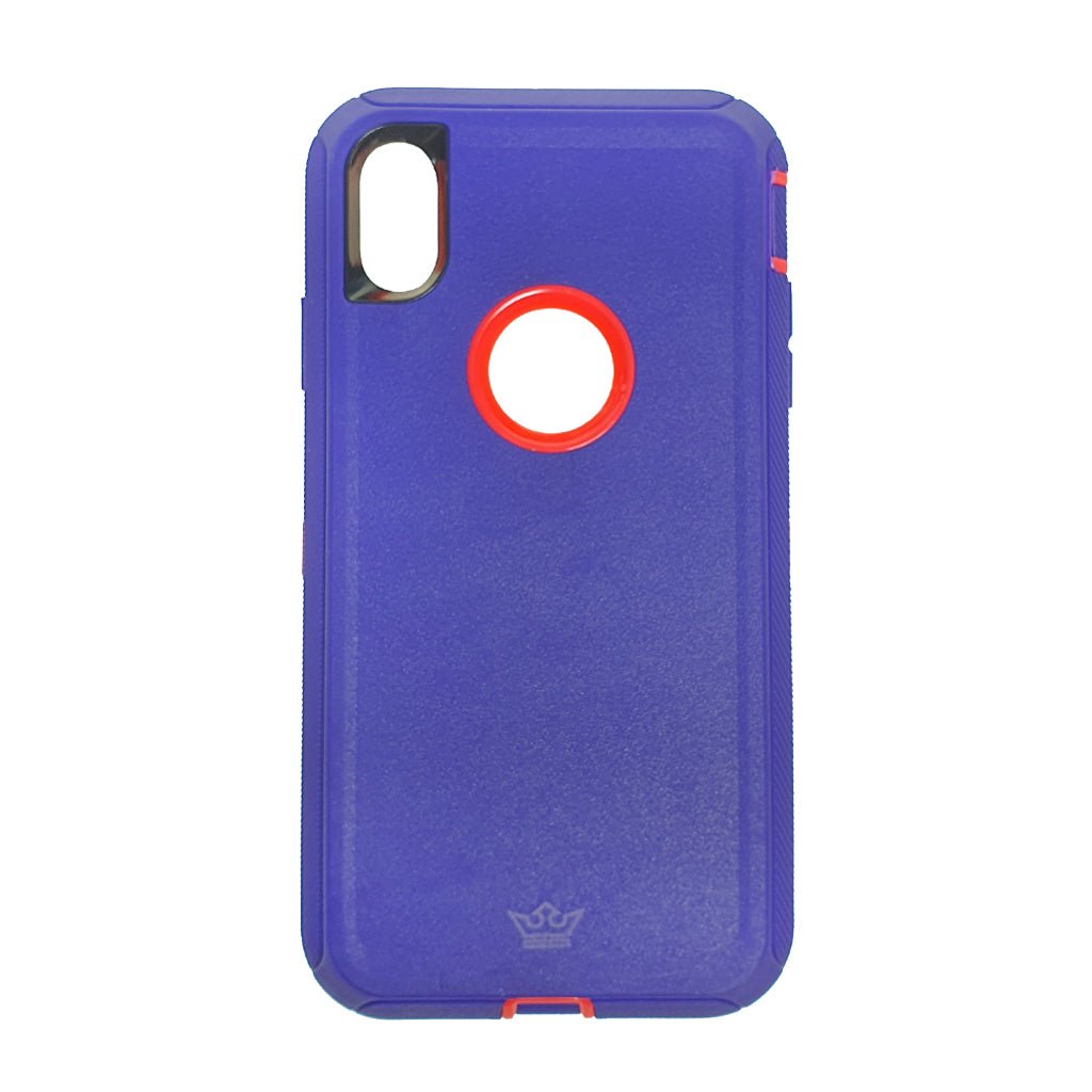 Estuche proteccion el rey defender apple iphone xs max color morado - TOP MOVIL