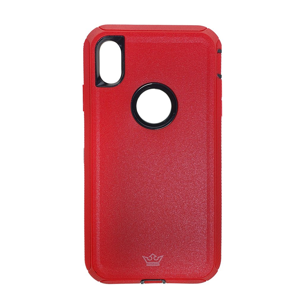 Estuche proteccion el rey defender apple iphone xs max color rojo - TOP MOVIL