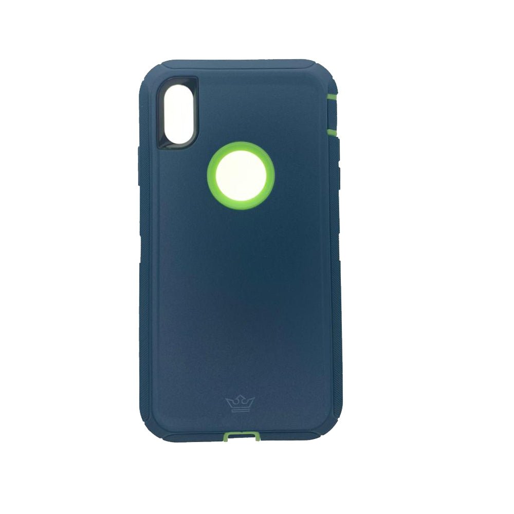 Estuche proteccion el rey defender apple iphone xs max color turquesa / verde - TOP MOVIL