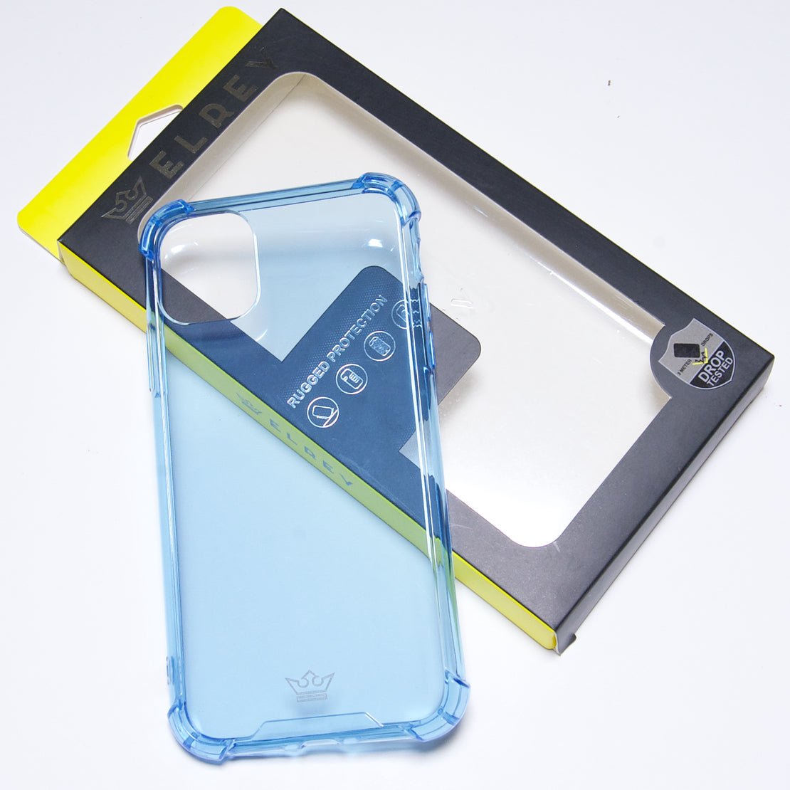 Estuche proteccion el rey hard case flexible reforzado apple iphone 11 pro color celeste - TOP MOVIL