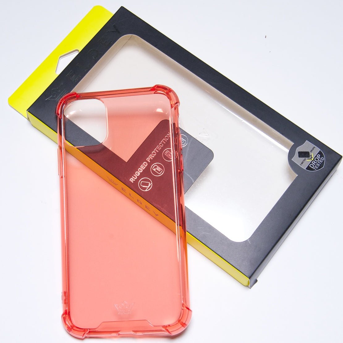 Estuche proteccion el rey hard case flexible reforzado apple iphone 11 pro color rojo - TOP MOVIL