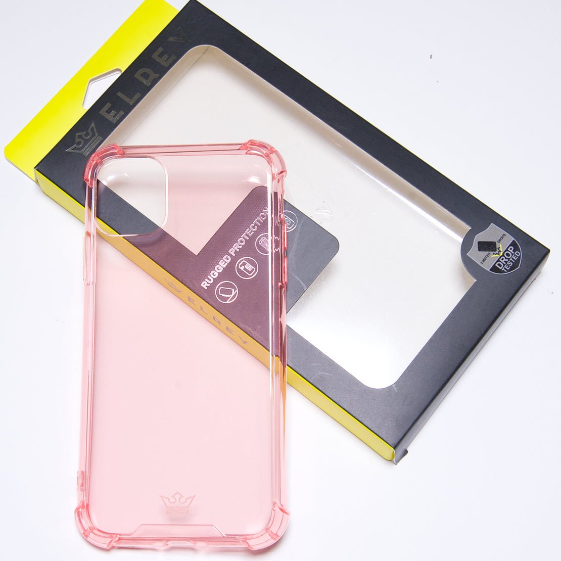 Estuche proteccion el rey hard case flexible reforzado apple iphone 11 pro color rosado - TOP MOVIL