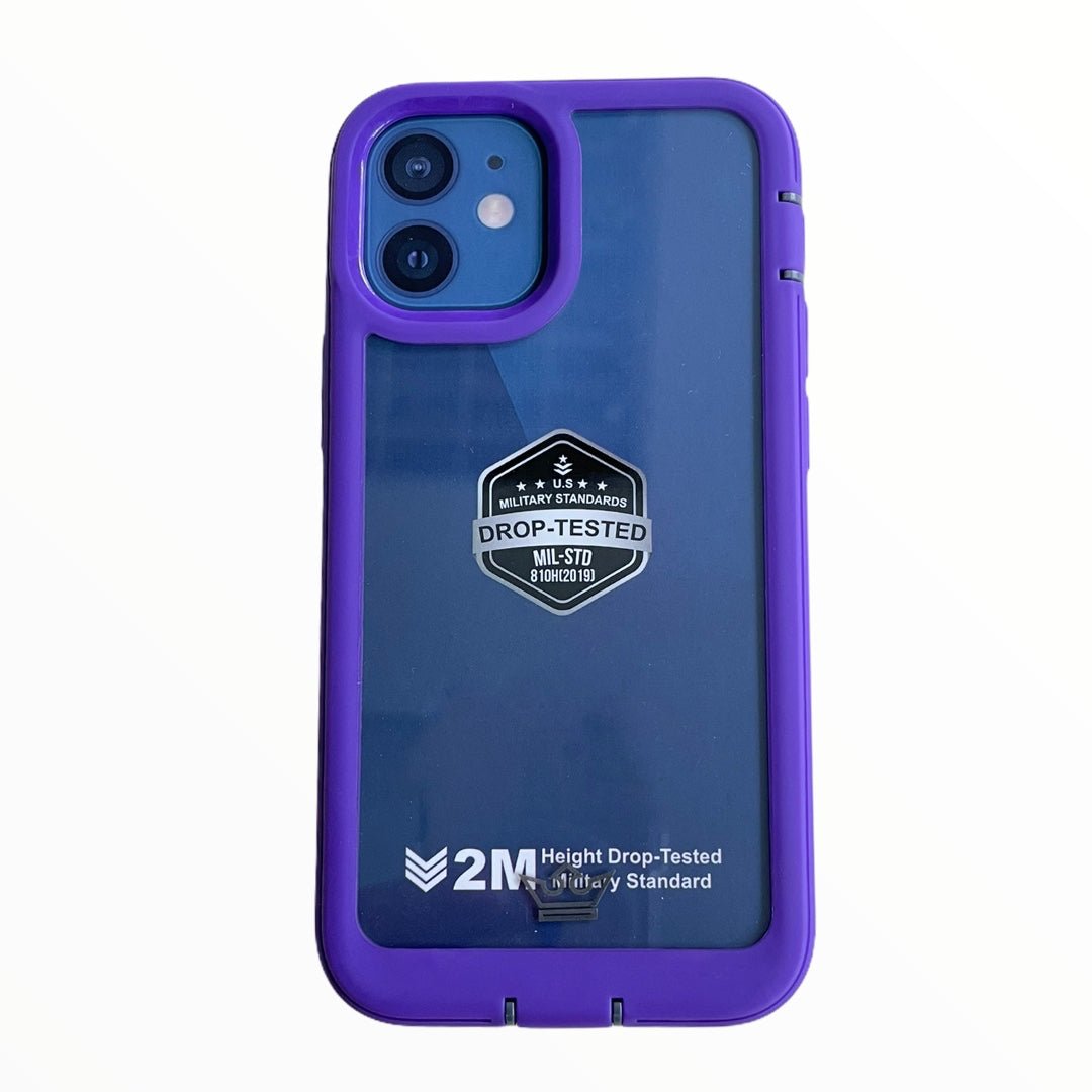 Estuche proteccion el rey warrior a prueba de impactos apple iphone 12 pro max color morado - TOP MOVIL