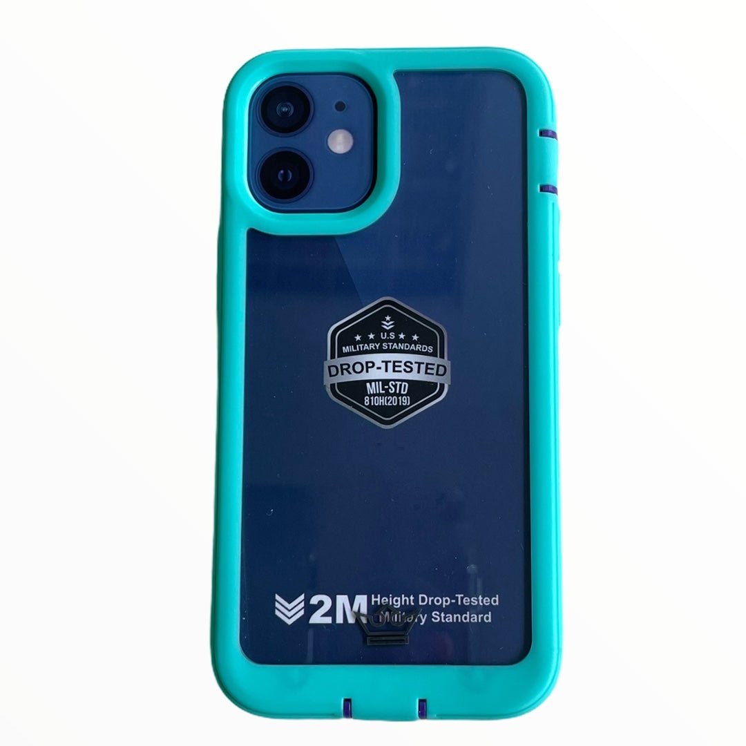 Estuche proteccion el rey warrior a prueba de impactos apple iphone 12 pro max color turquesa - TOP MOVIL