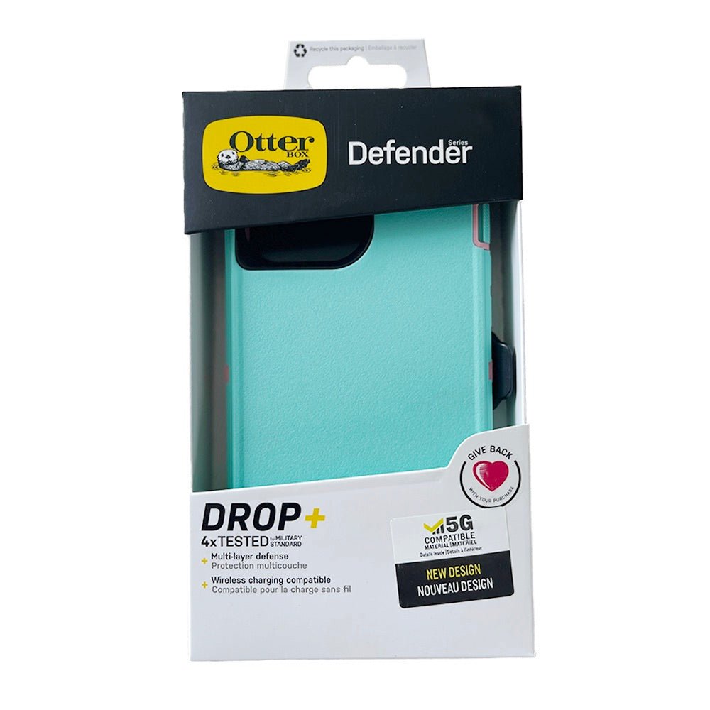 Estuche proteccion otterbox defender apple iphone 13 pro color turquesa / rosado - TOP MOVIL