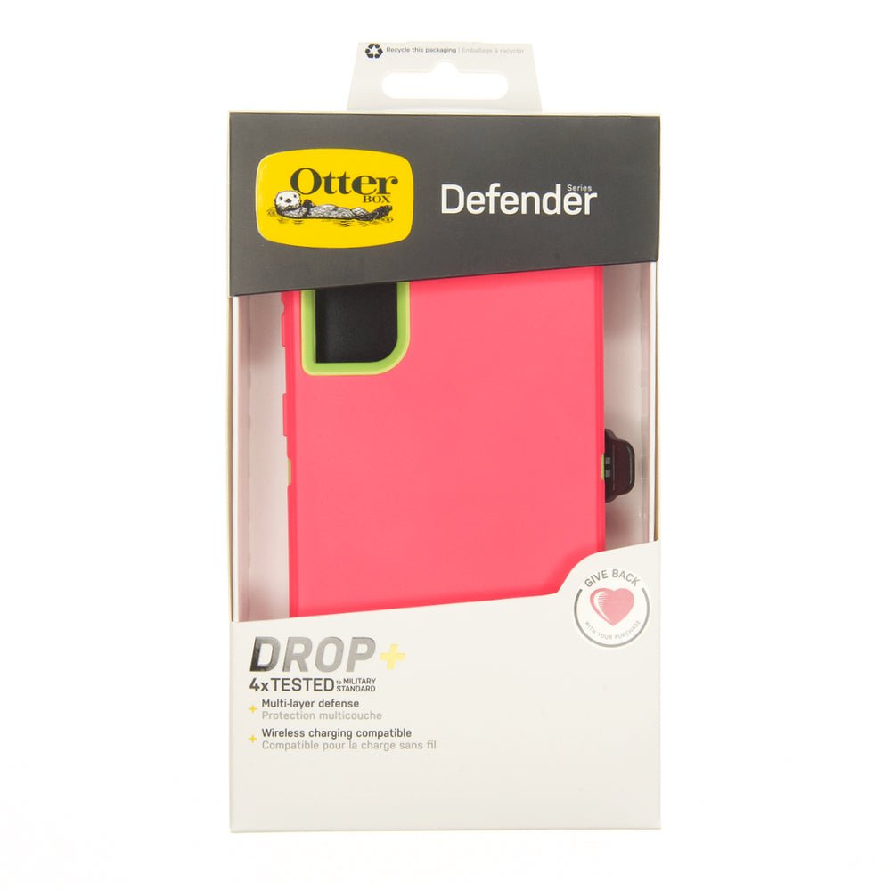 Estuche proteccion otterbox defender samsung s20 ultra color rosado / verde - TOP MOVIL