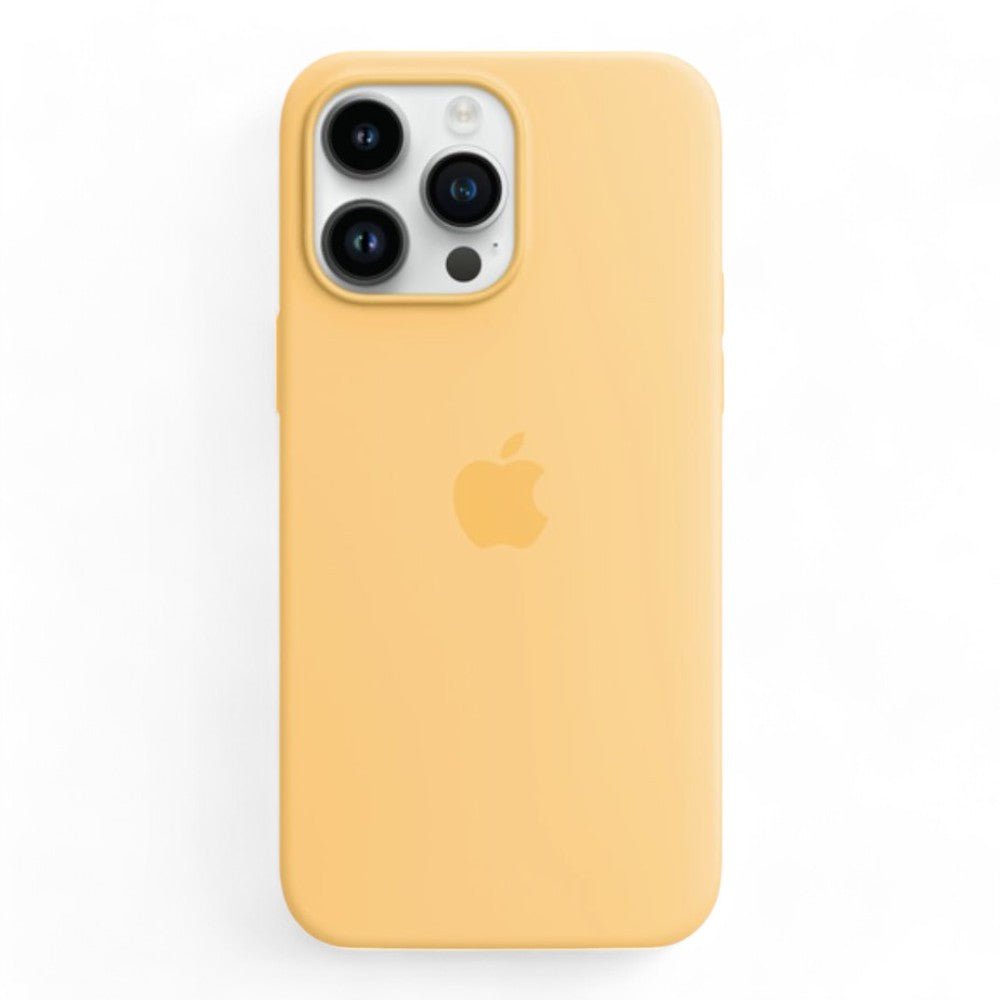 Estuche silicon apple iphone 14 pro max color amarillo - TOP MOVIL