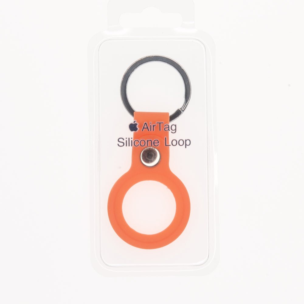 Estuche silicon el rey silicon abierto ambolado airtag apple todos color naranja - TOP MOVIL