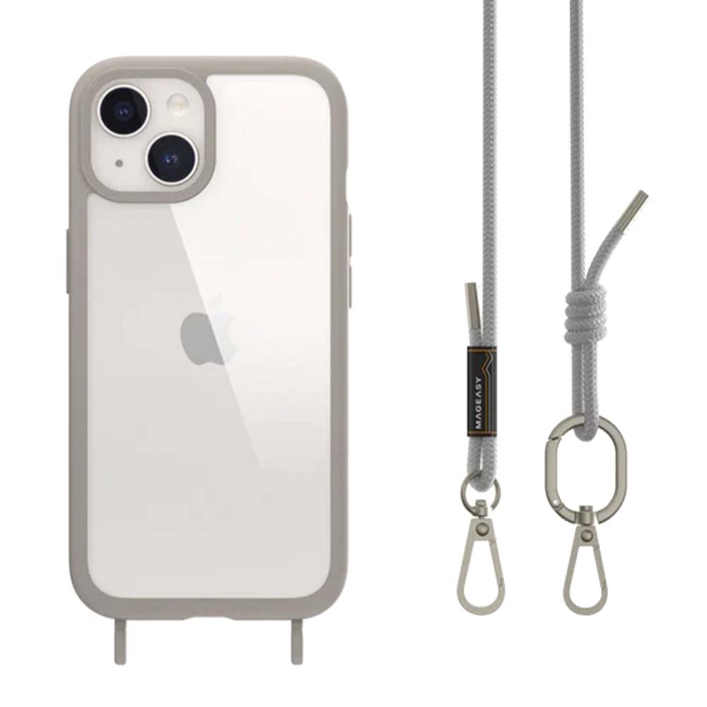 Estuche switcheasy roam iphone 15 plus roam + strap color gris - TOP MOVIL