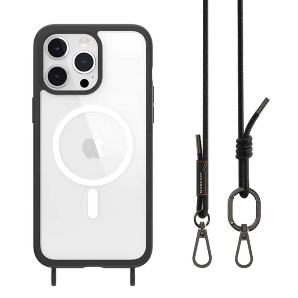 Estuche switcheasy roam iphone 15 pro m + strap color negro - TOP MOVIL
