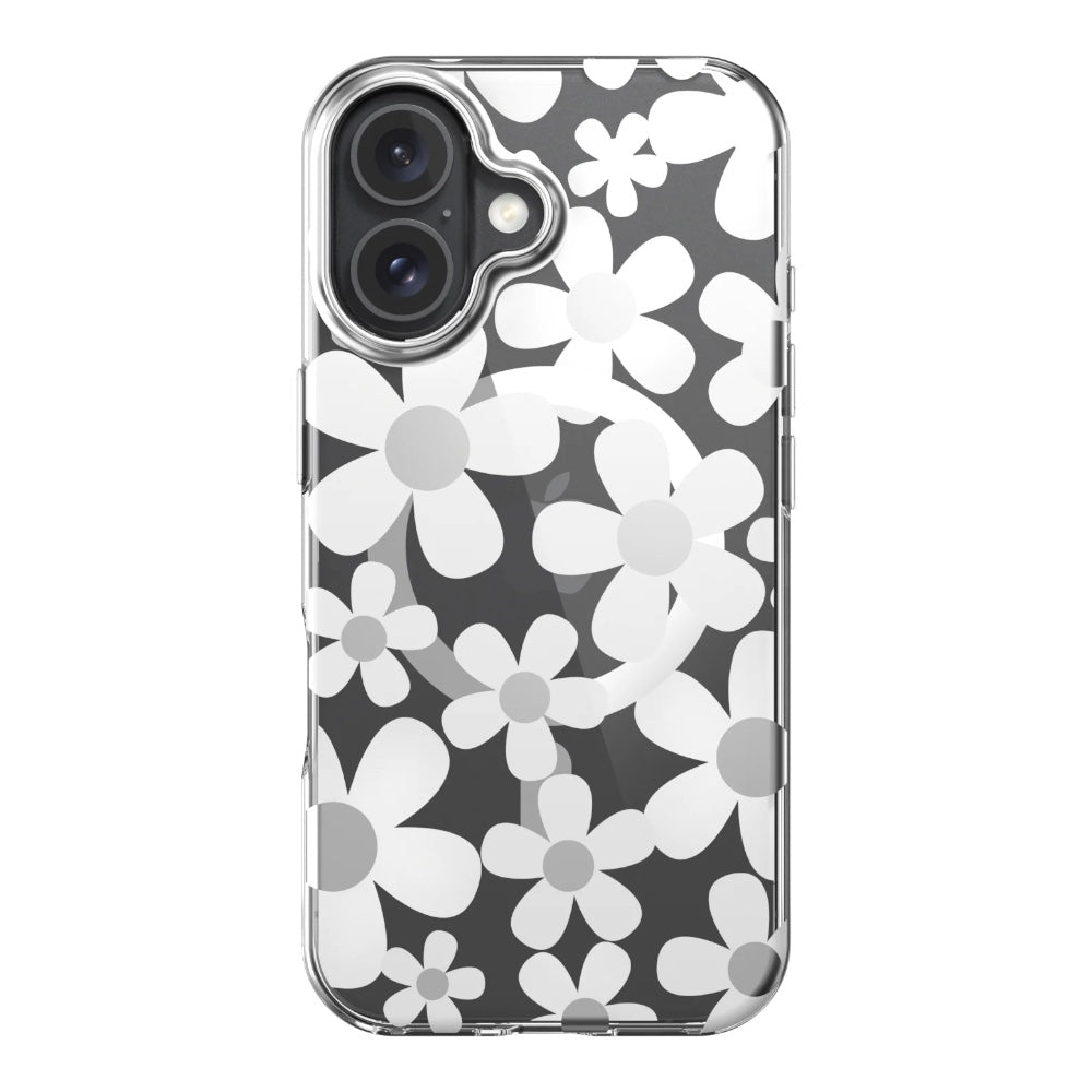 Estuche switcheasy skin iphone 16 fleur m 3d patterned shockproof case for 2024 iphone 2 lenses color blanco - TOP MOVIL