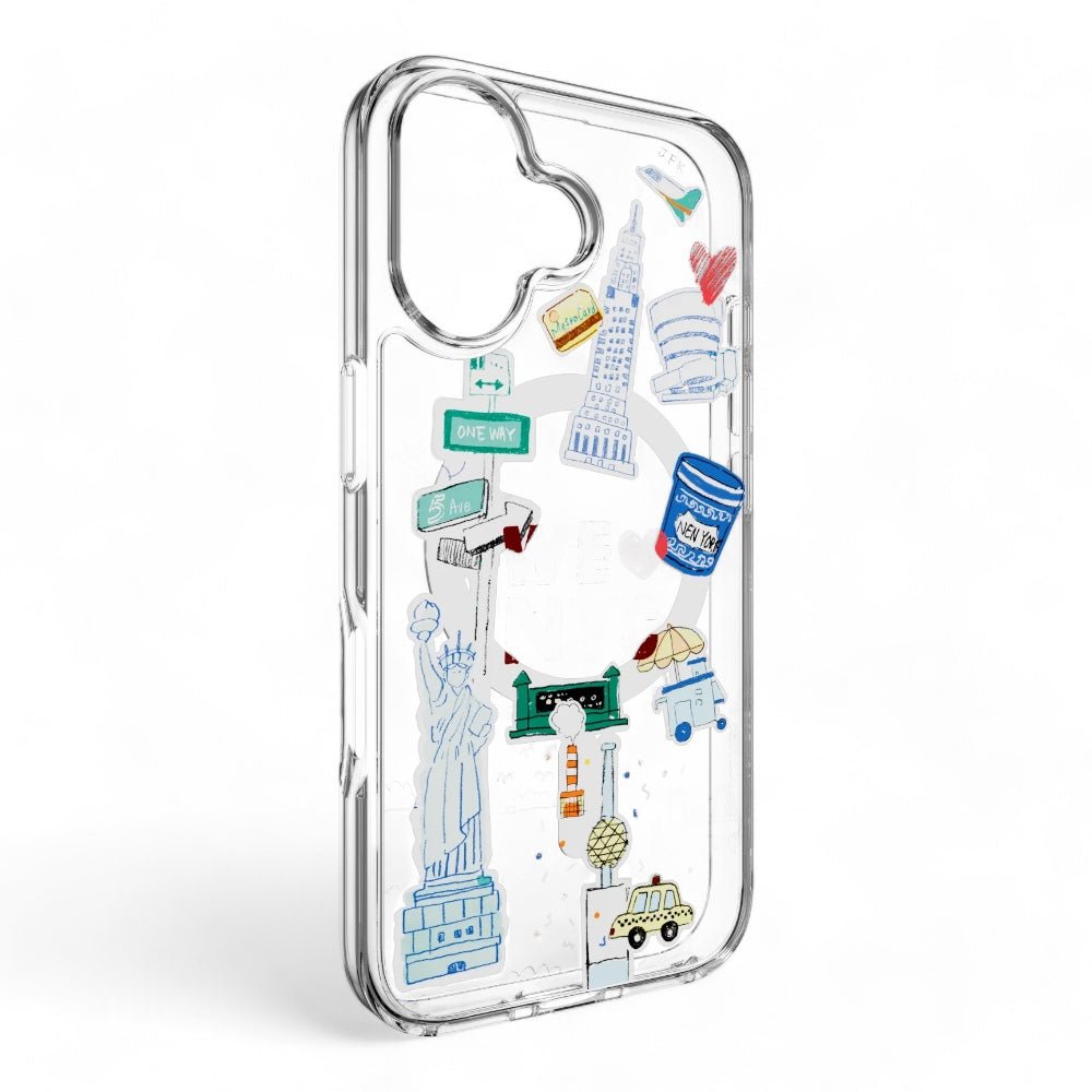 Estuche switcheasy skin iphone 16 plus style m pattern shockproof case new york color multicolor - TOP MOVIL