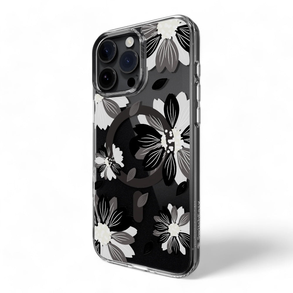 Estuche switcheasy skin iphone 16 pro max style m pattern shockproof case black flower color multicolor - TOP MOVIL