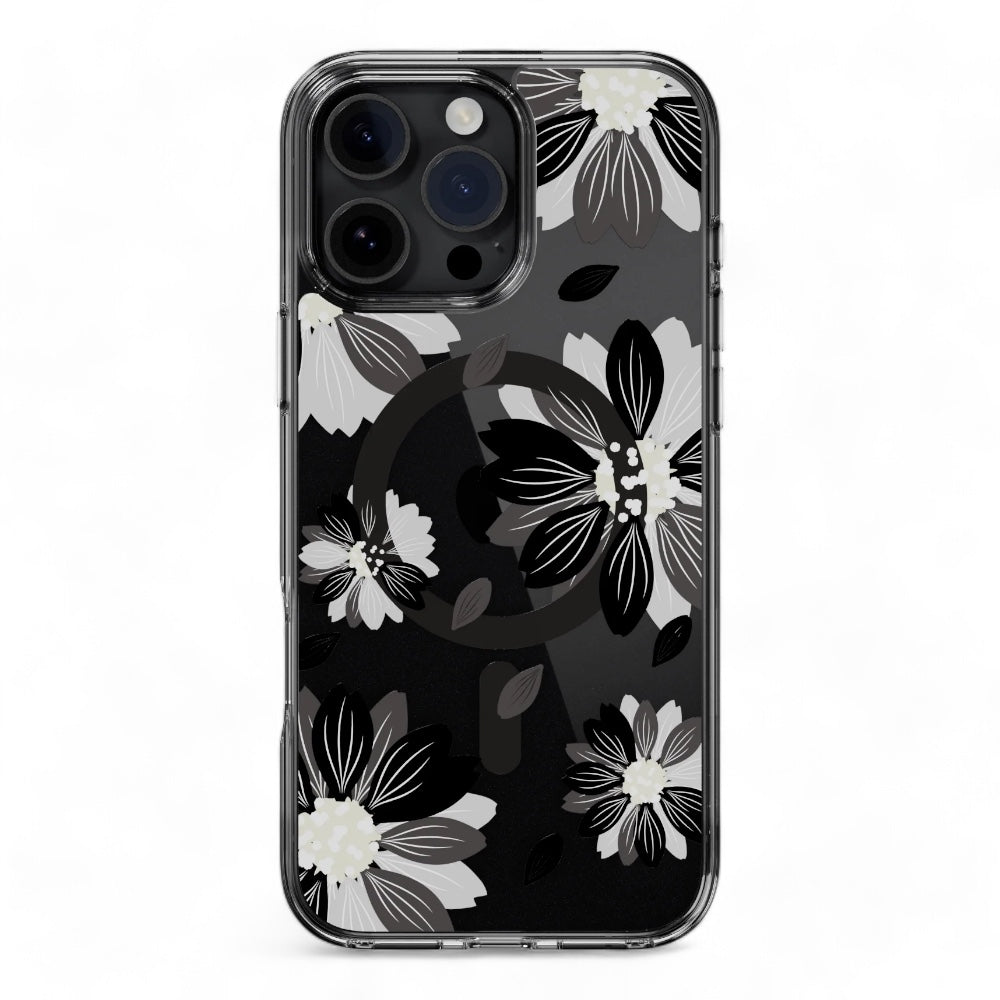 Estuche switcheasy skin iphone 16 pro max style m pattern shockproof case black flower color multicolor - TOP MOVIL