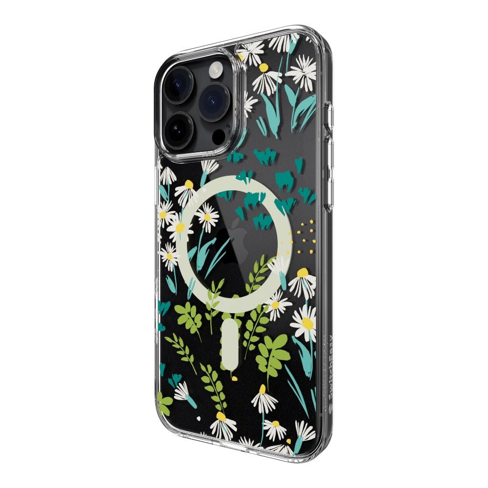 Estuche switcheasy skin iphone 16 pro style m pattern shockproof case for 2024 iphone 3 lenses daisy color multicolor - TOP MOVIL