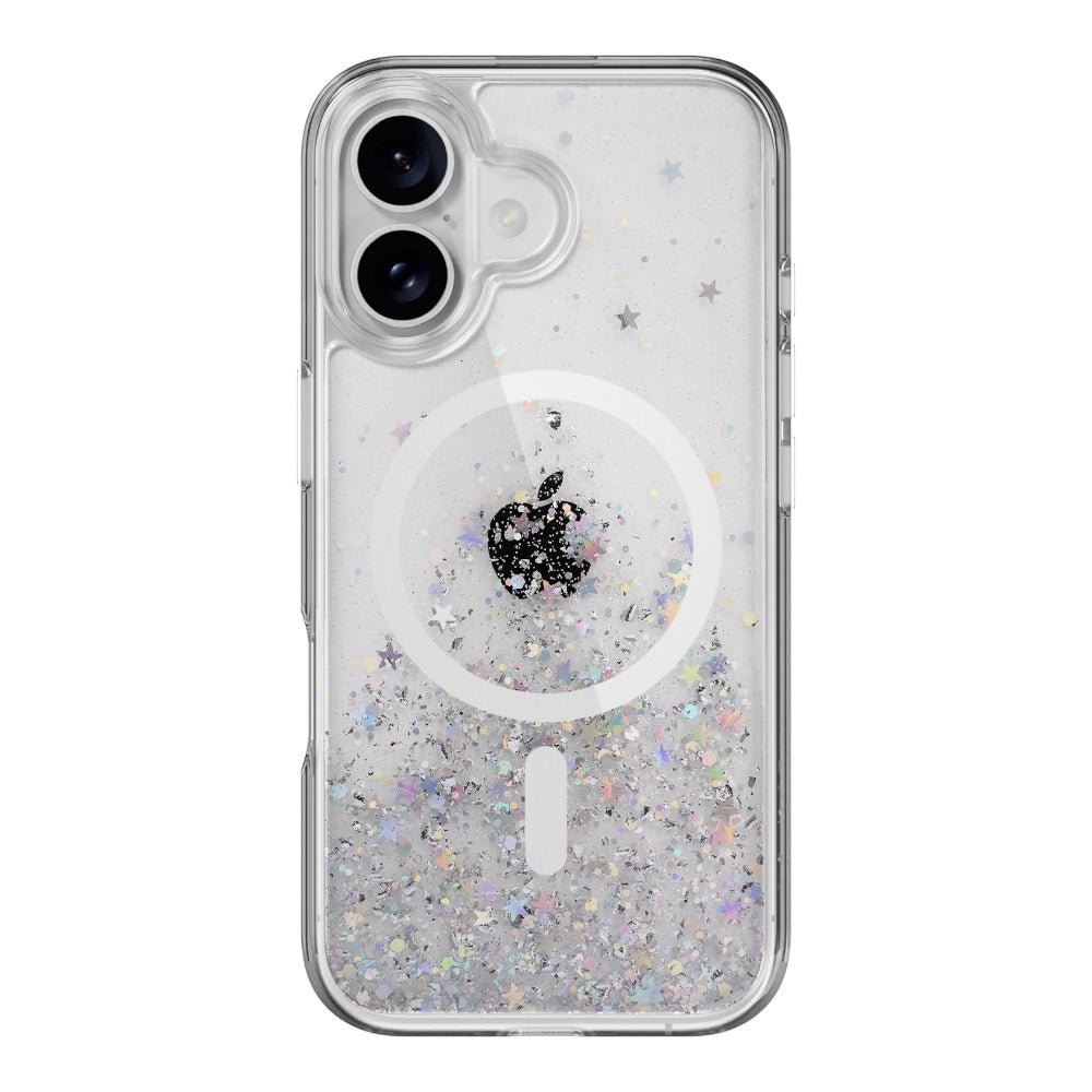 Estuche switcheasy skin iphone 16 starfield m 3d glitter shockproof case for 2024 iphone 2 lenses color transparente - TOP MOVIL