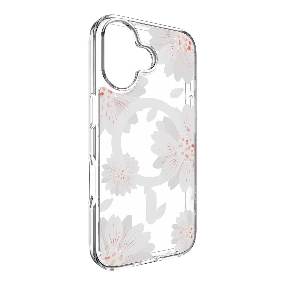 Estuche switcheasy skin iphone 16 style m pattern shockproof case for 2024 iphone 2 lenses white flower color multicolor - TOP MOVIL