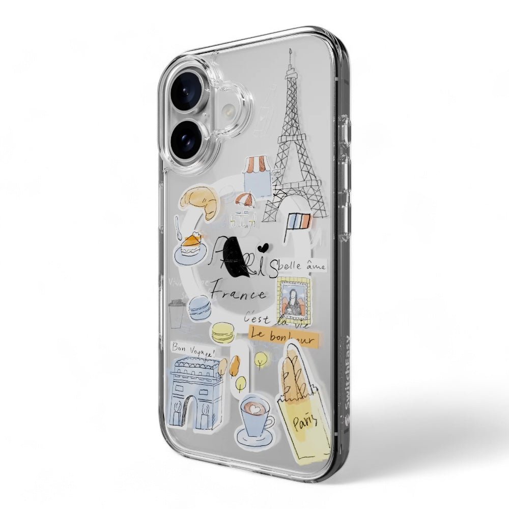 Estuche switcheasy skin iphone 16 style m pattern shockproof case paris color multicolor - TOP MOVIL