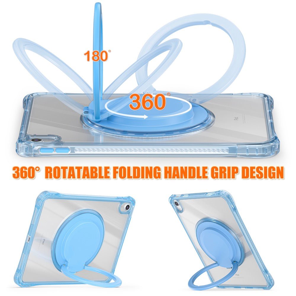 Estuche transparent b series modelo ipad 10 th color celeste con strap - TOP MOVIL