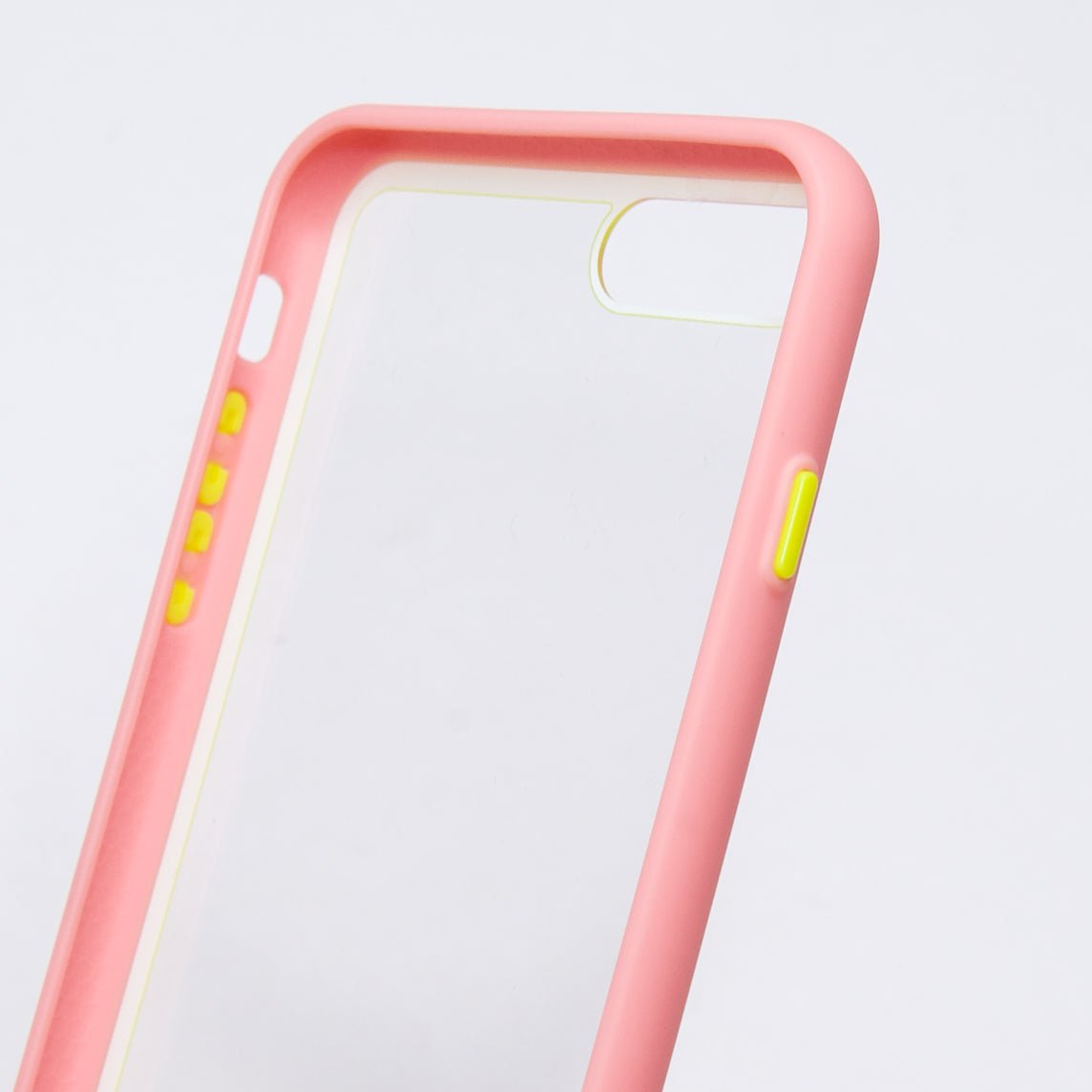 estuche transparente el rey apple iphone 7 , iphone 8 color rosado / transparente - TOP MOVIL