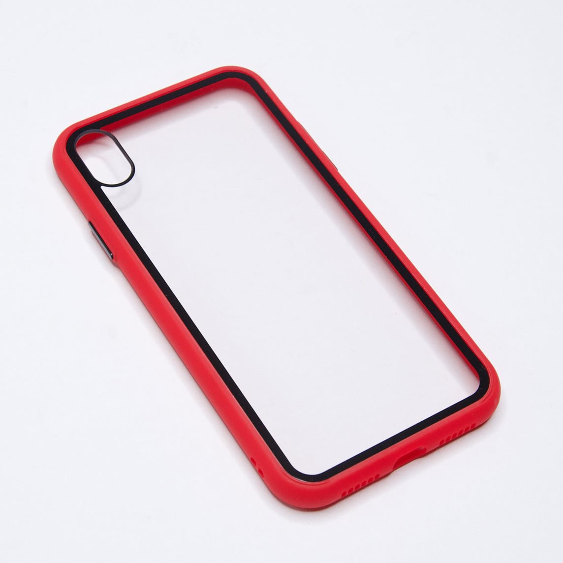 Estuche transparente el rey apple iphone xs max color rojo / transparente - TOP MOVIL