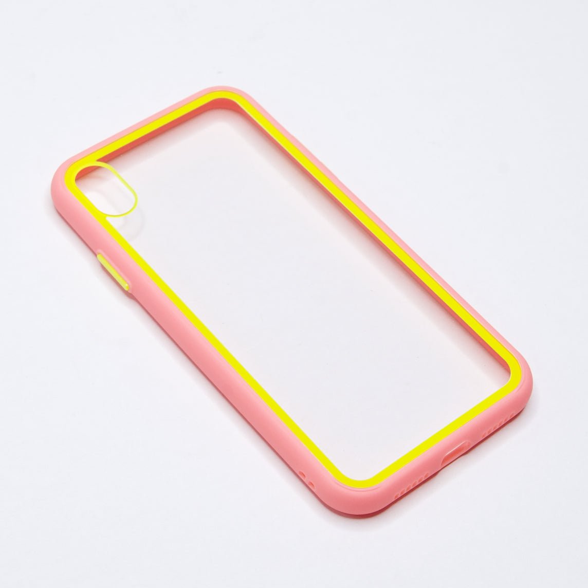 Estuche transparente el rey apple iphone xs max color rosado / transparente - TOP MOVIL