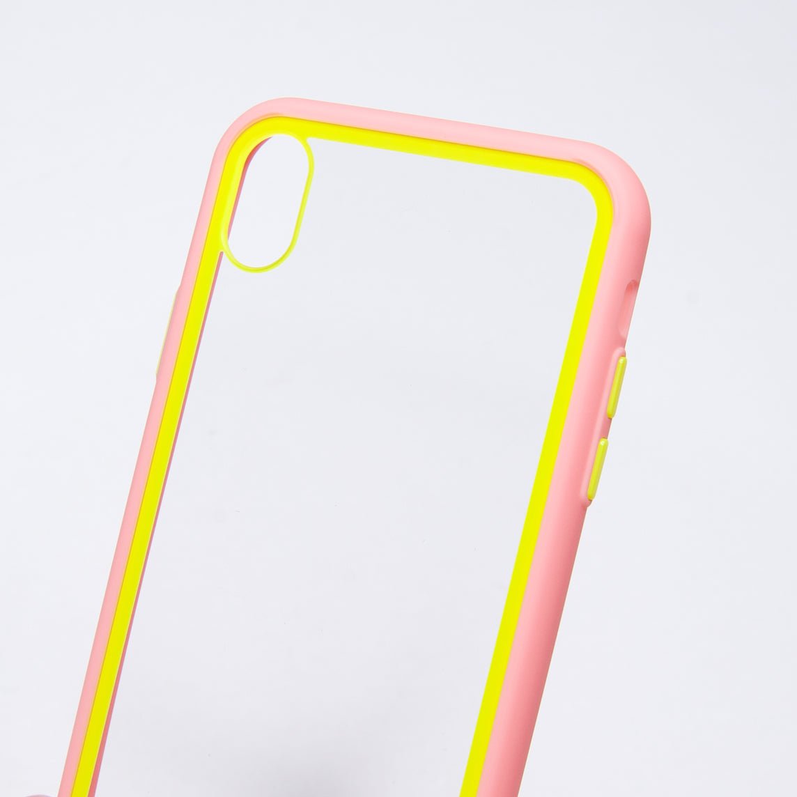 Estuche transparente el rey apple iphone xs max color rosado / transparente - TOP MOVIL