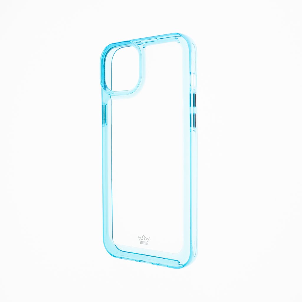 Estuche transparente el rey marco de apple iphone 14 plus color turquesa / transparente - TOP MOVIL