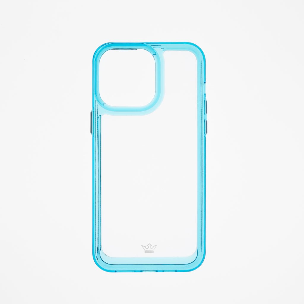 Estuche transparente el rey marco de apple iphone 14 pro color turquesa / transparente - TOP MOVIL