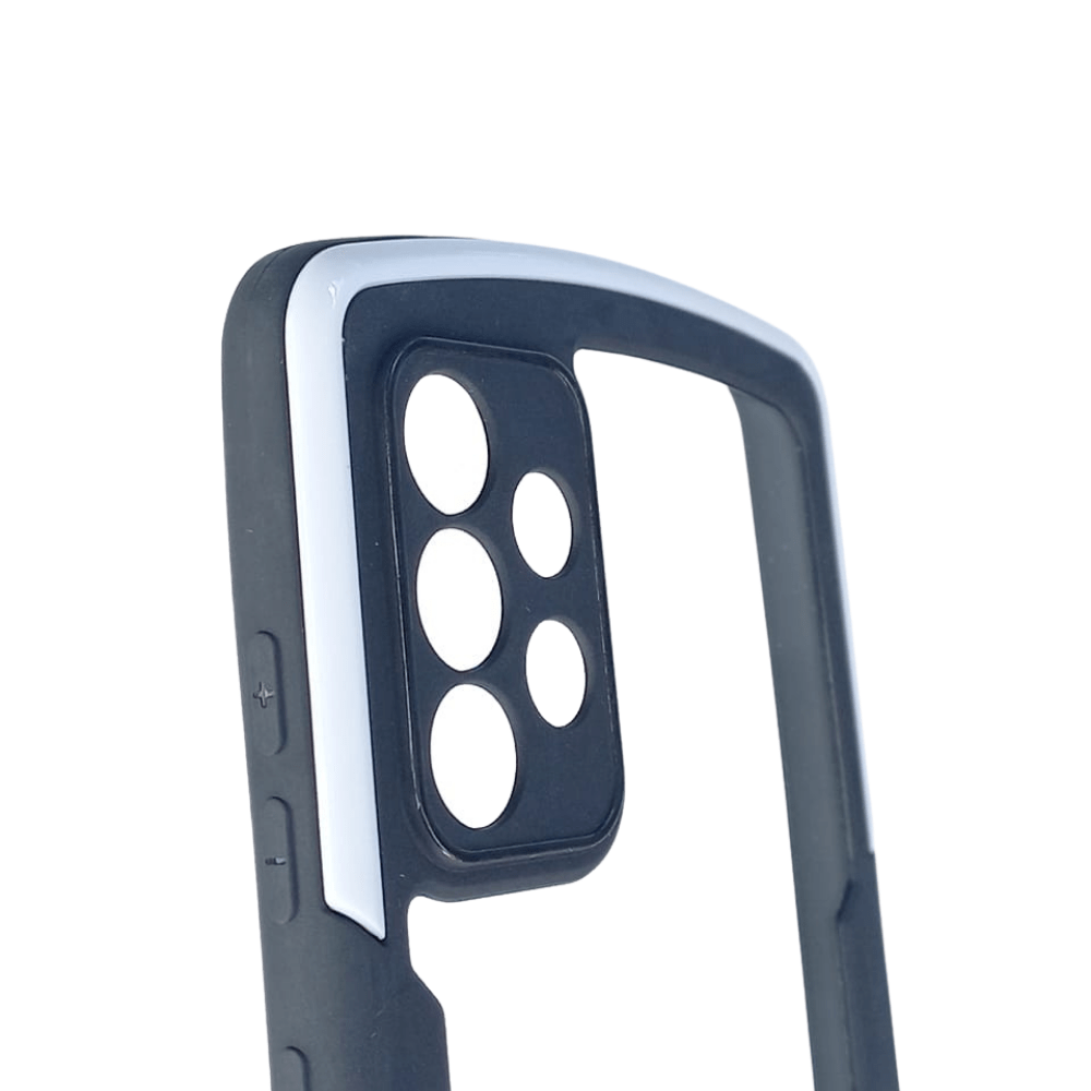 Estuche transparente generico transparente marco de reforzado y de atras samsung a72 color blanco / transparente - TOP MOVIL